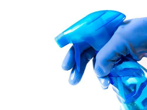 666 - Flock line Reusable Rubber Hand Gloves (Blue) - 1pc DeoDap