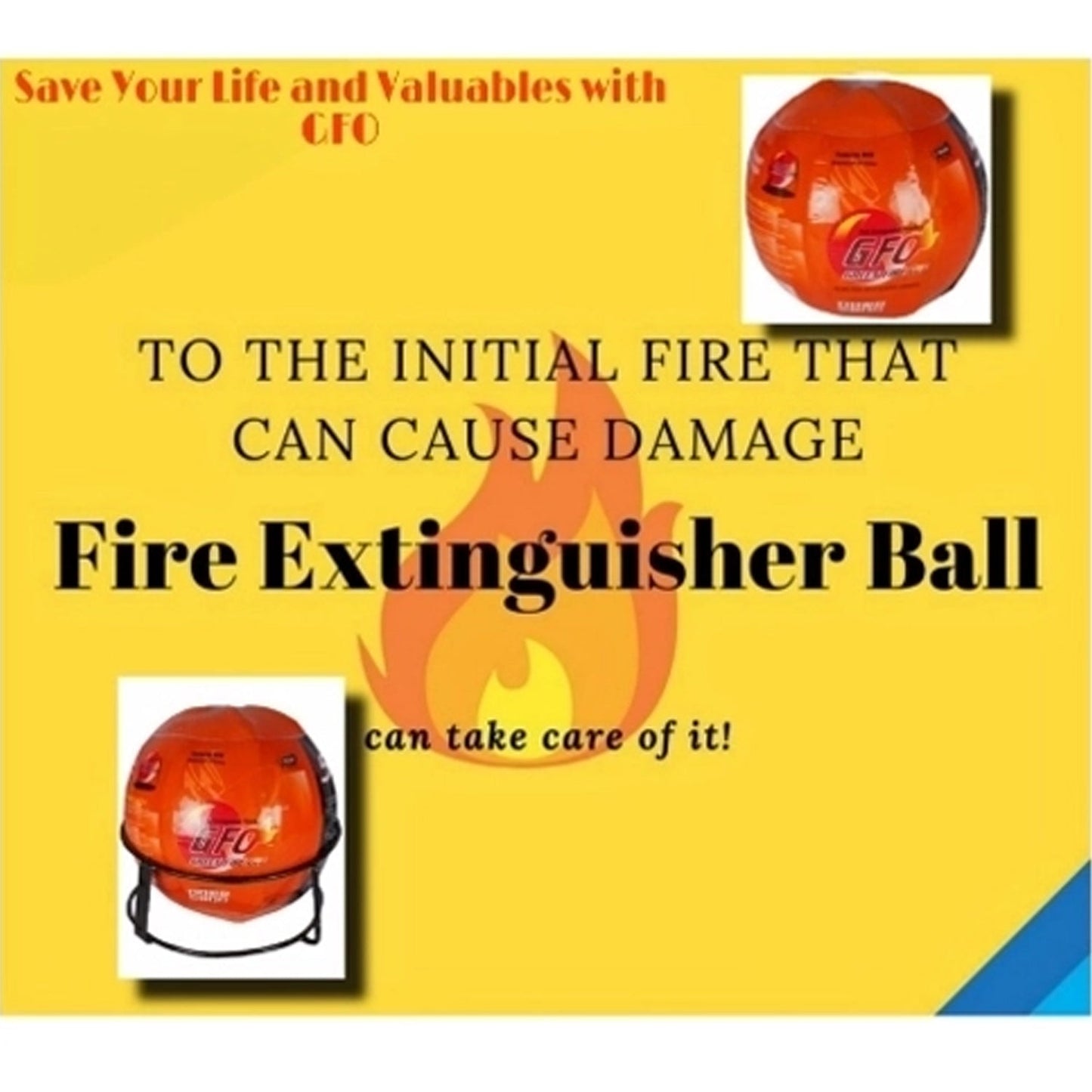 4971 GFO (Green Fire Ball) Automatic Fire Safety Ball for Office School Warehouse Home | FIRE Extinguisher Ball. DeoDap