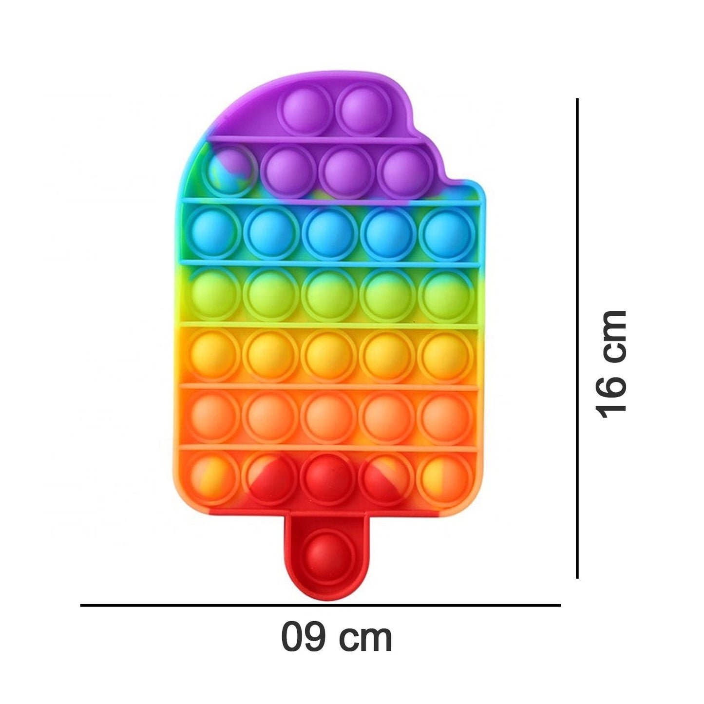 4716 Ice Cream Candy Shape Pop Fidget Toy Push Pop Bubble Fidget Sensory Toy for Kids and Adults Fidget Popper Stress Reliever Sensory Fidget Poppers DeoDap