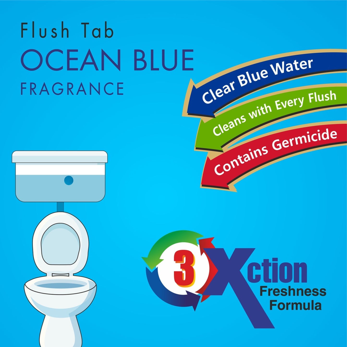 1326 Toilet Cleaner Flush Tab Ocean Blue 100 Gram DeoDap