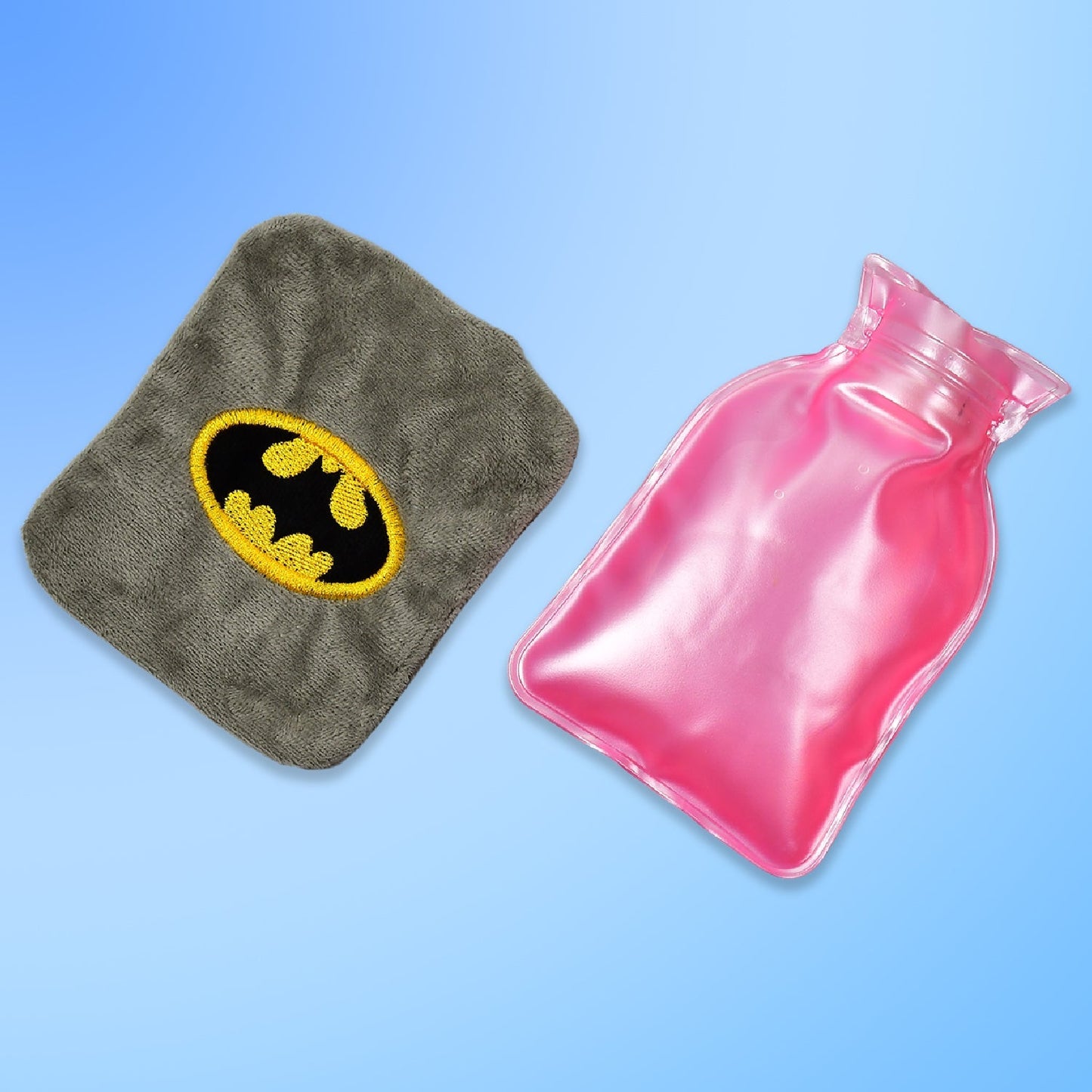 6505 Batman small Hot Water Bag with Cover for Pain Relief, Neck, Shoulder Pain and Hand, Feet Warmer, Menstrual Cramps. DeoDap