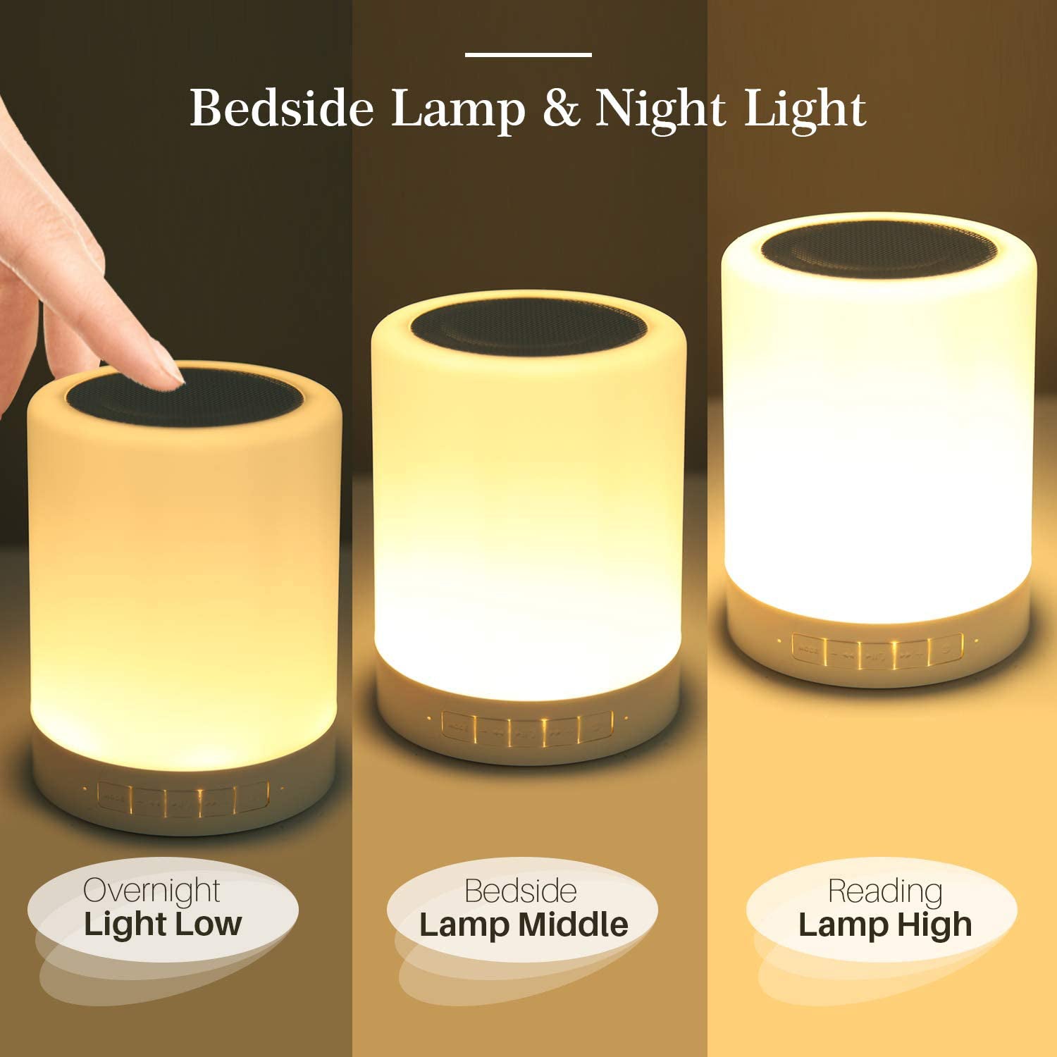 6249 Wireless Night Light LED Touch Lamp Speaker DeoDap