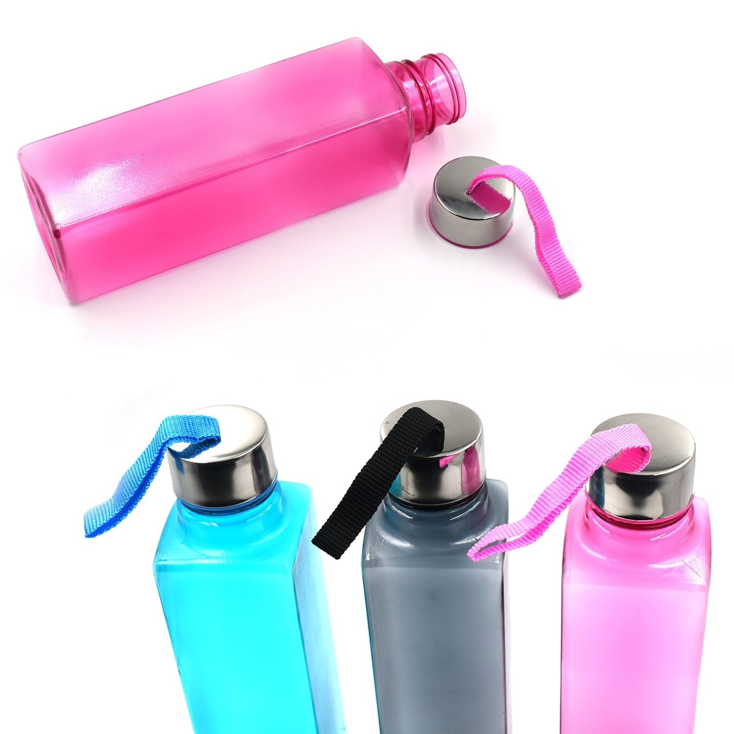 2669 3Pc Set Square Bottle 1000ml Used for storing water and beverages purposes for people. DeoDap