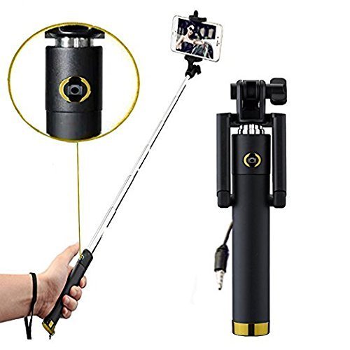 1347 Selfie Sticks Box with Aux Wire for All Smart Phones DeoDap