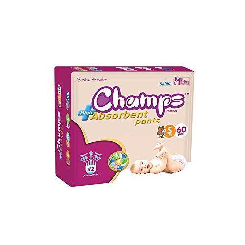 951 Premium Champs High Absorbent Pant Style Diaper Small Size, 60 Pieces (951_Small_60) Champs