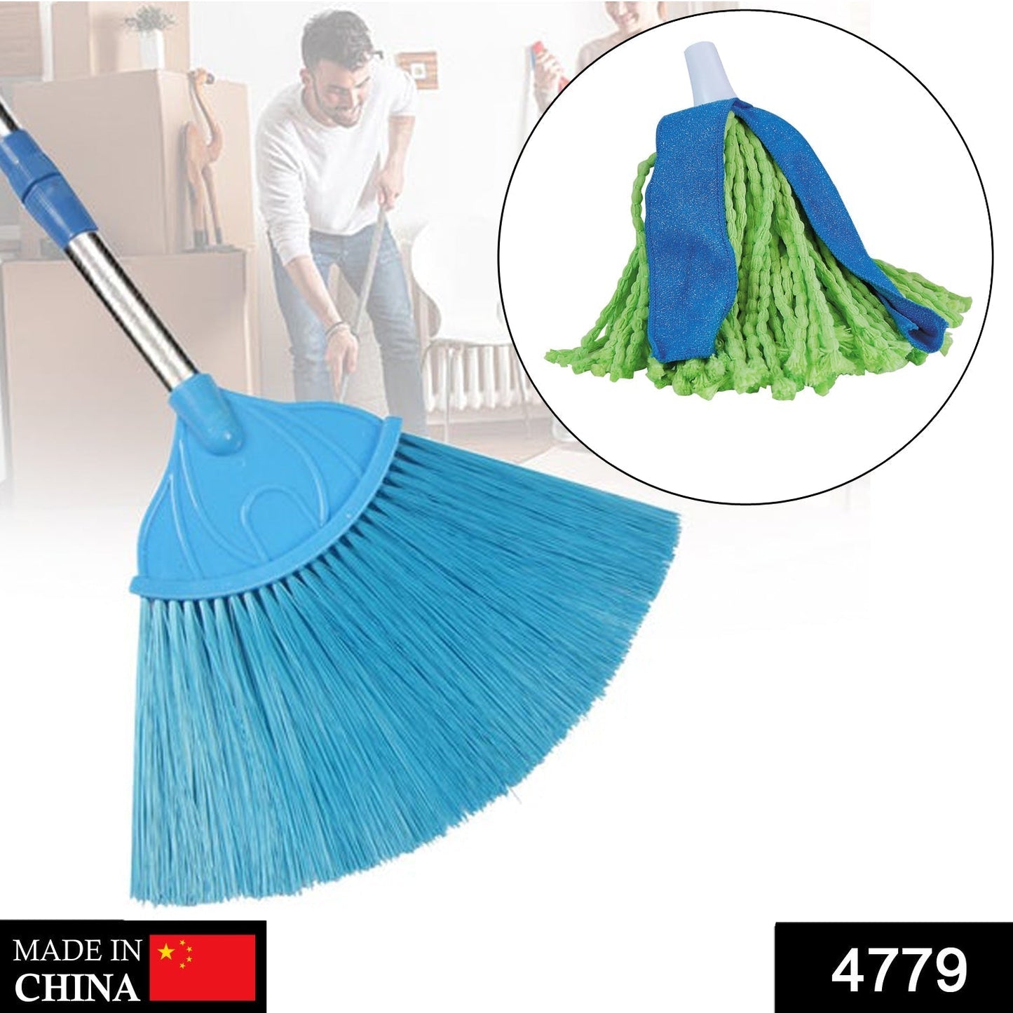 4779 Ceiling Broom Fan for cleaning and wiping over dusty floor surfaces with effective performance. DeoDap