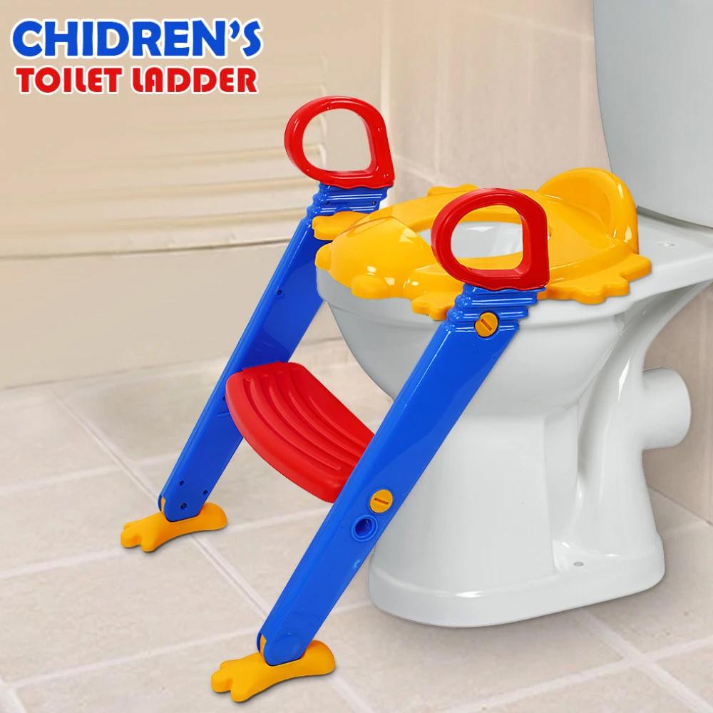 344 -3 in 1 Kids/Toddler Potty Toilet Seat with Step Stool Ladder (Multicolour) DeoDap