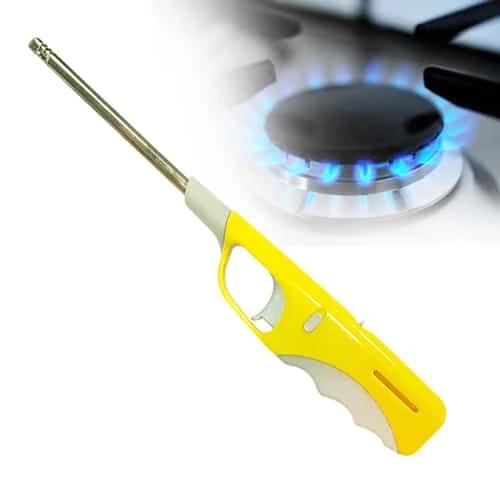 0154 Plastic Flame & Gas refillable Lighter (Multicolour) DeoDap