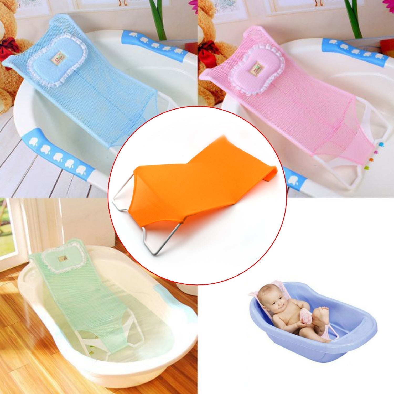 6308 Baby Shower Seat Bed used in all household bathrooms for bathing purposes etc. DeoDap