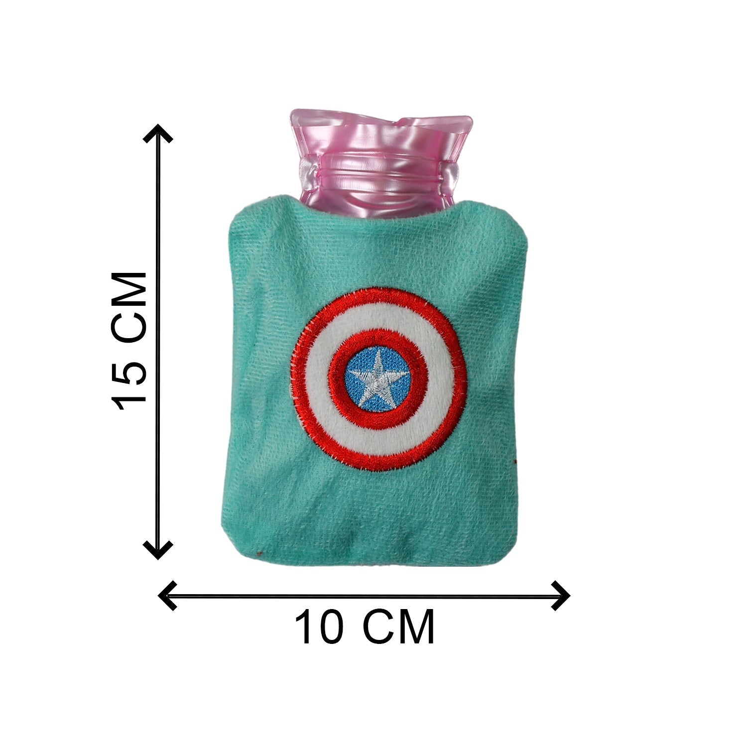 6517 Captain America's Shield small Hot Water Bag with Cover for Pain Relief, Neck, Shoulder Pain and Hand, Feet Warmer, Menstrual Cramps. DeoDap