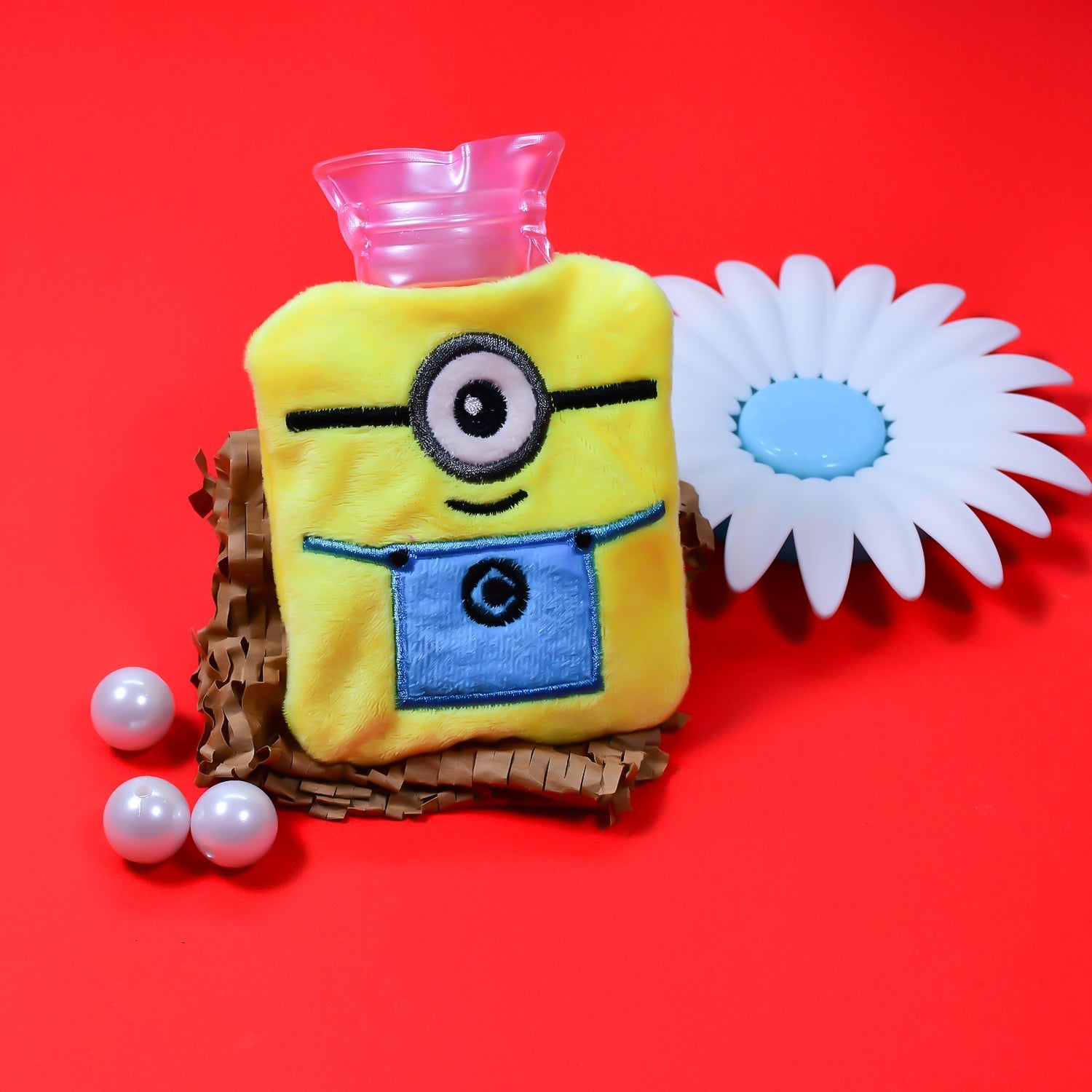 6506 Minions small Hot Water Bag with Cover for Pain Relief, Neck, Shoulder Pain and Hand, Feet Warmer, Menstrual Cramps. DeoDap