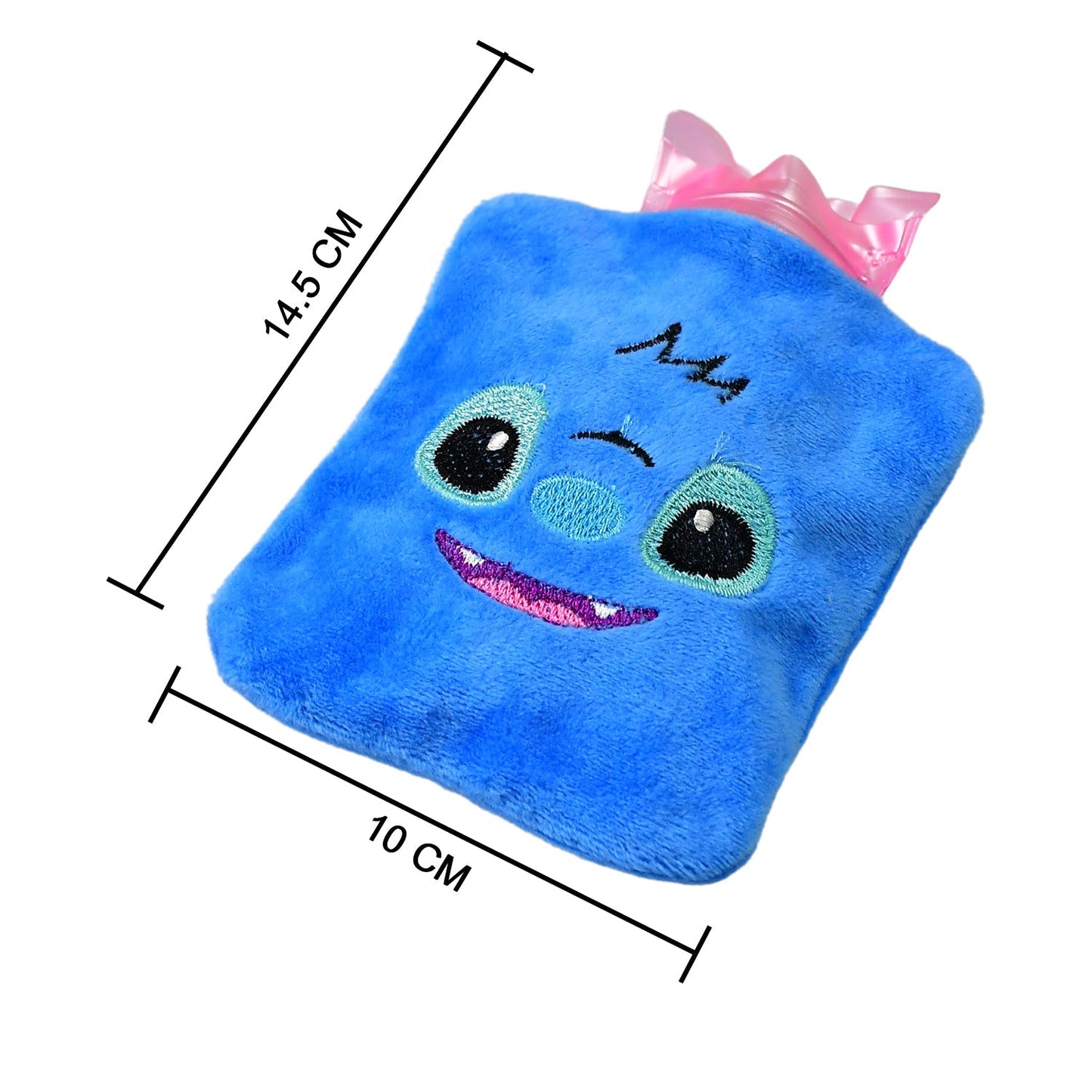 6512 Blue Stitch small Hot Water Bag with Cover for Pain Relief, Neck, Shoulder Pain and Hand, Feet Warmer, Menstrual Cramps. DeoDap
