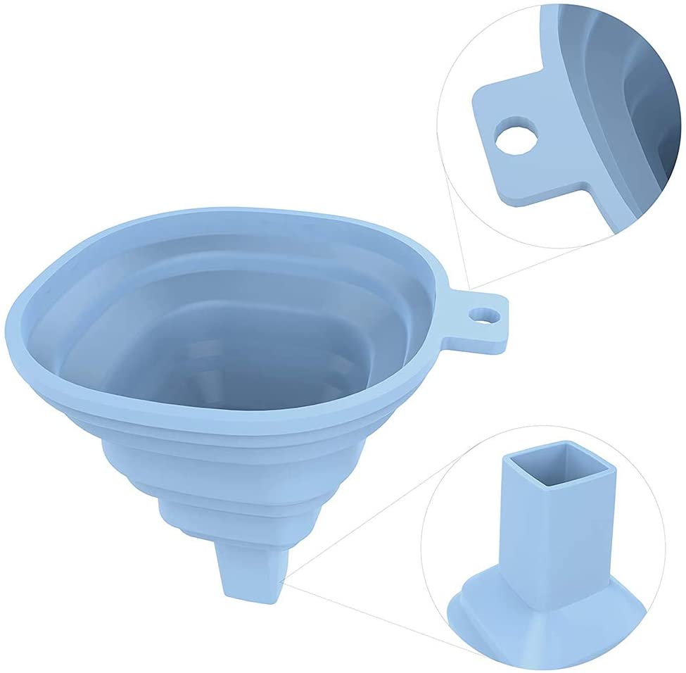 0828 Flexible Silicone Foldable Kitchen Funnel for Liquid/Powder Transfer Hopper Food (Small) DeoDap
