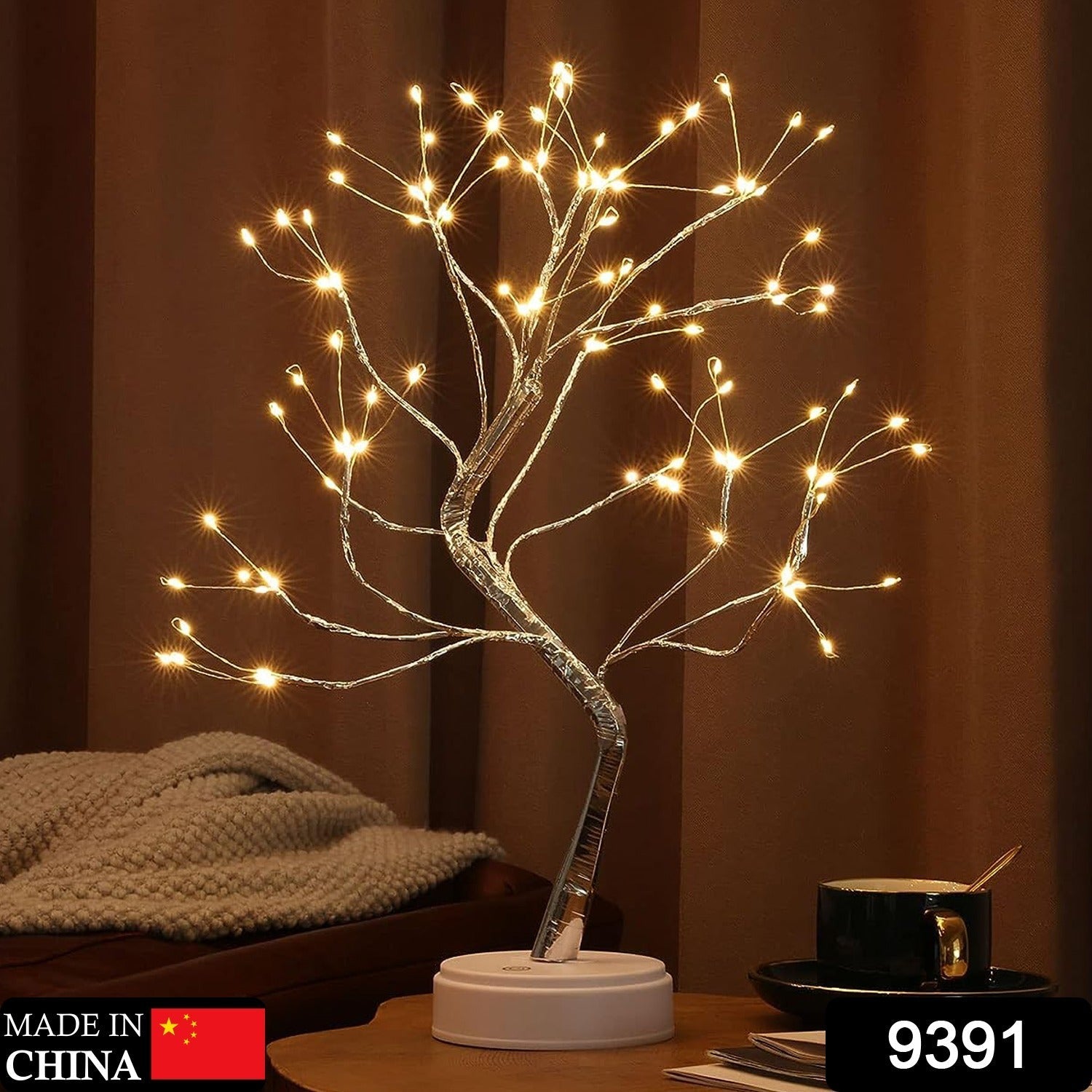 9391 108 LED Birch Tree Lights Artificial Tabletop Fairy Tree Lamp Eight Lighting Modes USB or Battery Operated with Timer Decor for Bedroom Living Room Wedding Christmas Easter