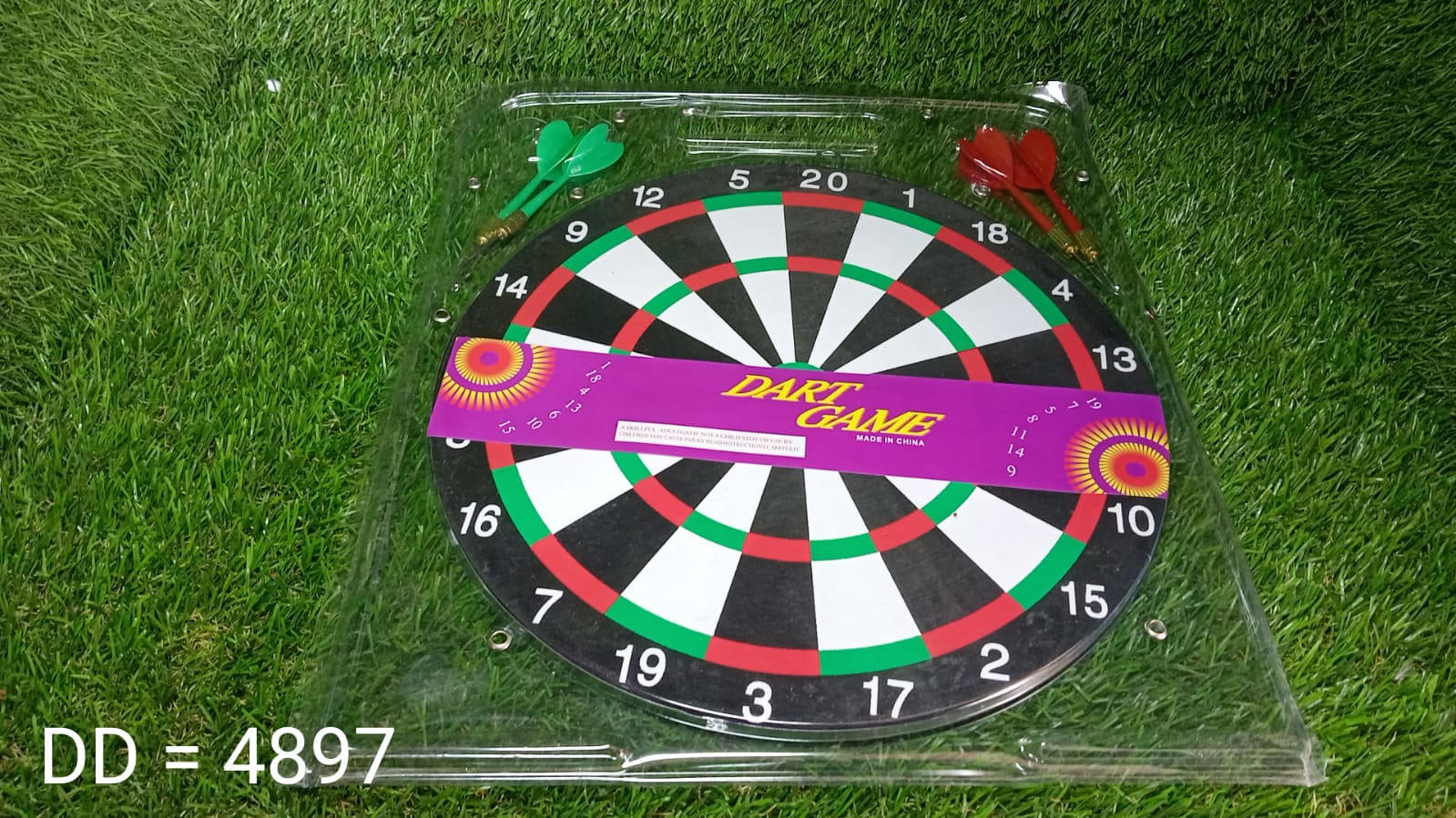 4897 Big size double faced portable dart board with 4 darts set for kids children. indoor sports games board game dart board board game. DeoDap