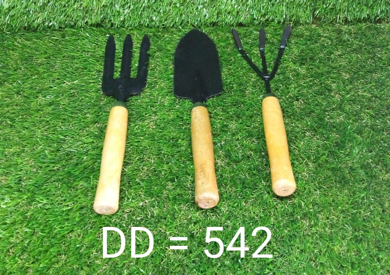 542 Gardening Tools - Hand Cultivator, Small Trowel, Garden Fork (Set of 3) DeoDap