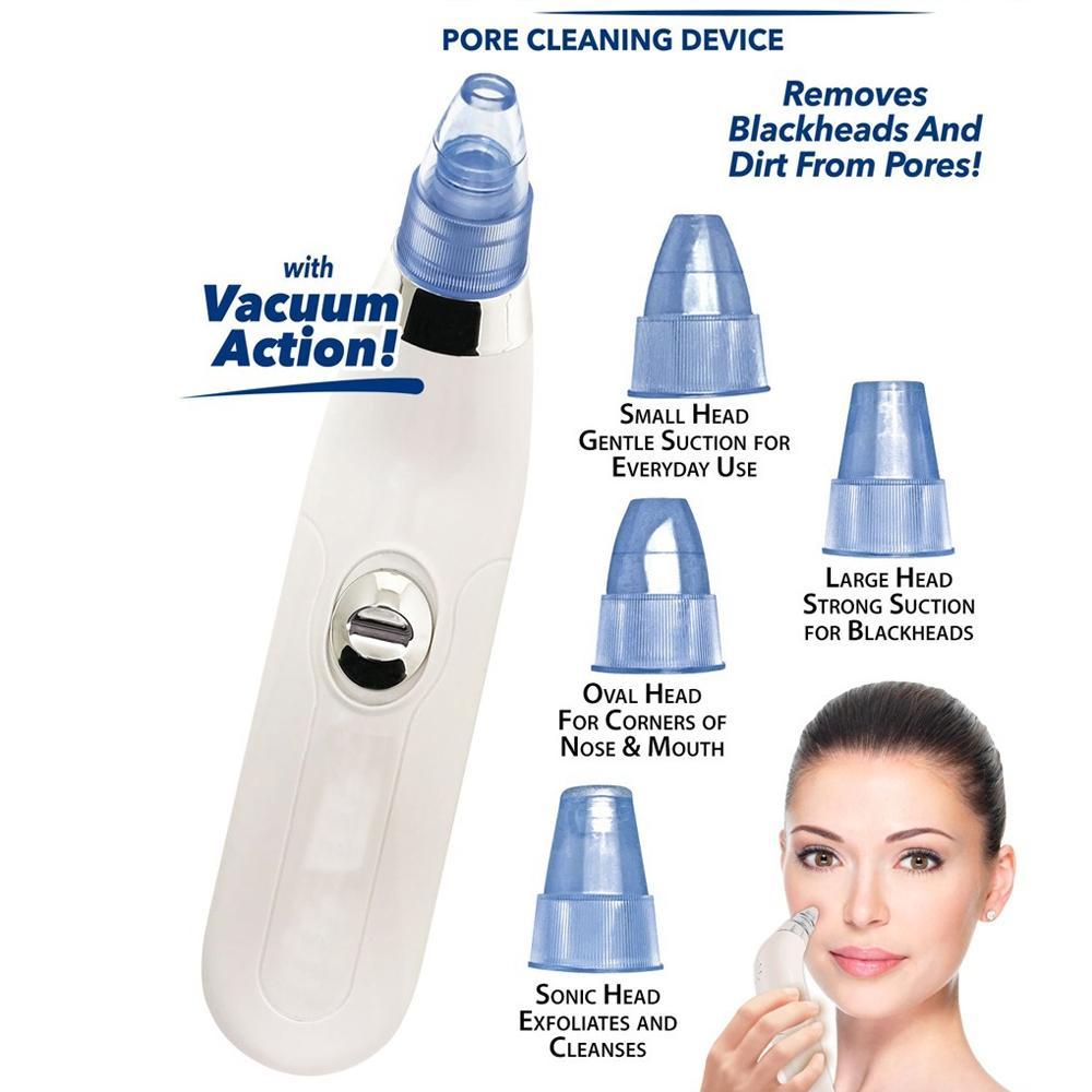 0351 -4 In 1 Blackhead Whitehead Extractor Remover Device Acne Pimple Pore Cleaner (Vacuum Suction Tool) DeoDap