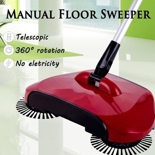 220 Sweeper Floor Dust Cleaning Mop Broom with Dustpan 360 Rotary DeoDap