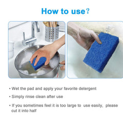 1494 Kitchen Scrubber Pads for Utensils/Tiles Cleaning (Pack of 4) DeoDap