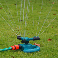 1677 3 Arm 360???ø Sector Rotating Water Sprinkler Garden Pipe Hose Irrigation Yard DeoDap