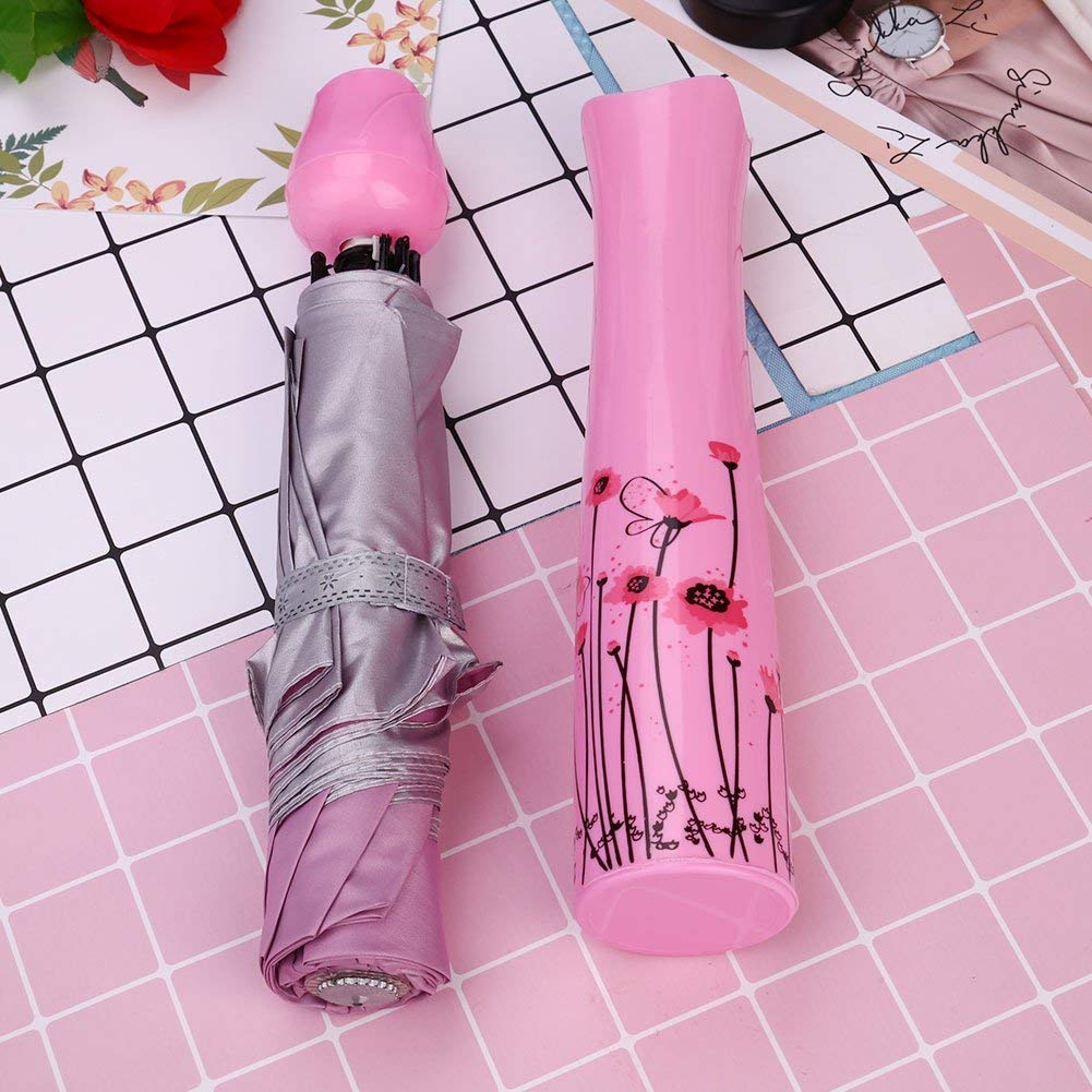 1644 Rose umbrella Lightweight Waterproof UV Protection Mini Folding Creative Rose Flower Case DeoDap