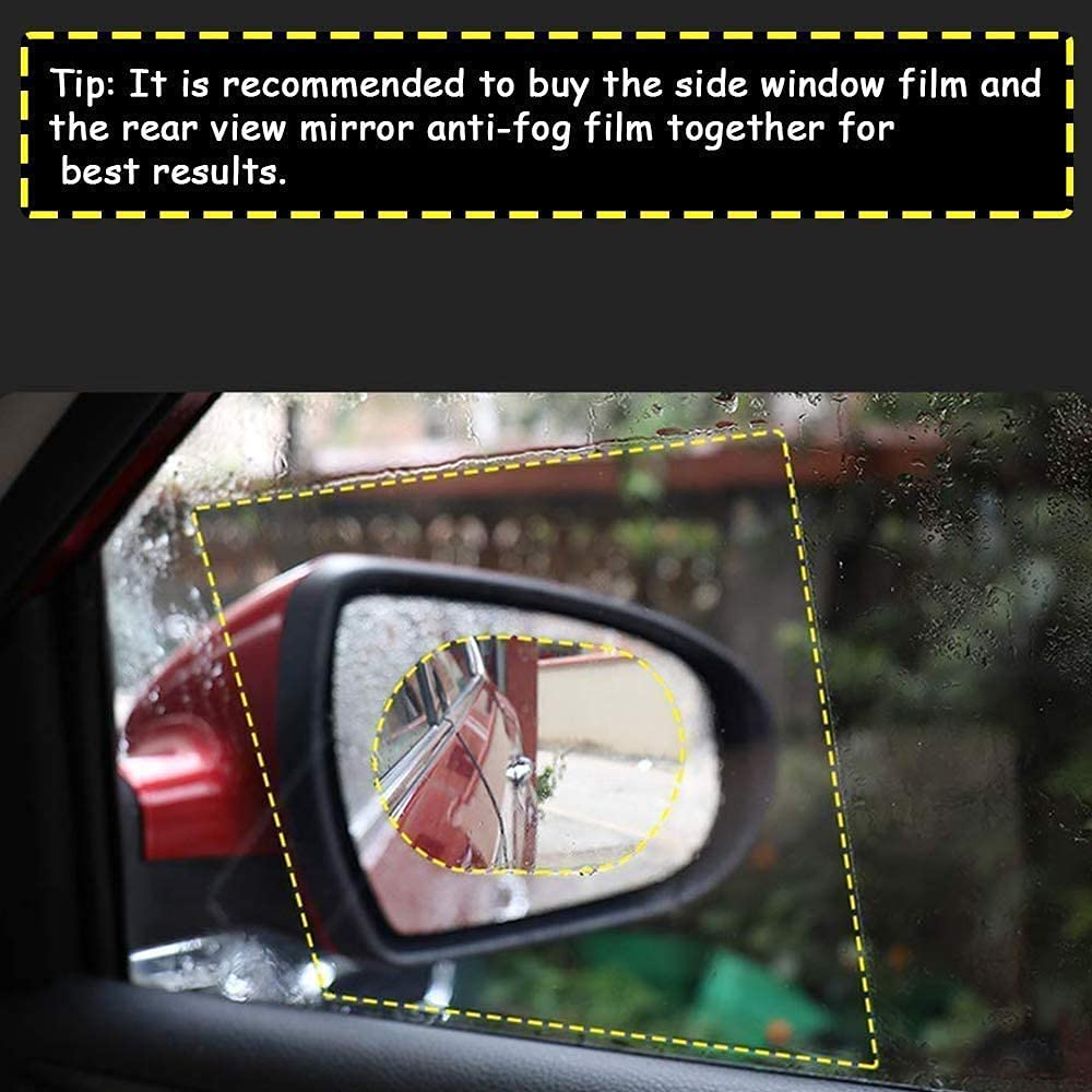 7552 Anti Fog Anti Scratch Interior Rearview Car Mirror Film Waterproof HD Clear Protective Sticker Film for Safe Driving, Car Mirrors, Side Windows