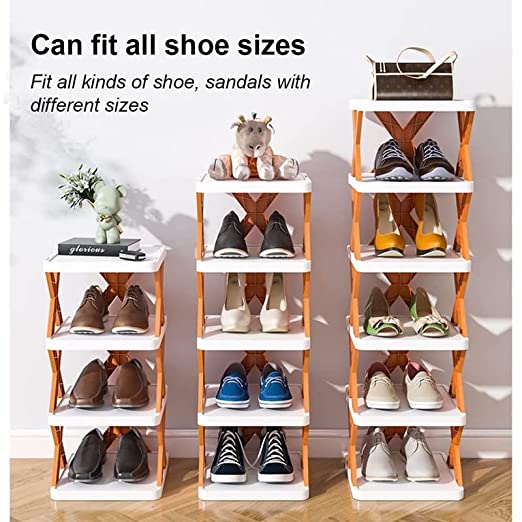 9078 4 LAYER SHOES STAND, SHOE TOWER RACK SUIT FOR SMALL SPACES, CLOSET, SMALL ENTRYWAY, EASY ASSEMBLY AND STABLE IN STRUCTURE, CORNER STORAGE CABINET FOR SAVING SPACE DeoDap