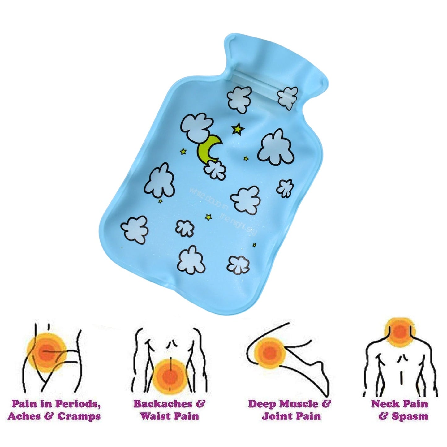 6536 1pc Mix designs Small Hot Water Bag with Cover for Pain Relief, Neck, Shoulder Pain and Hand, Feet Warmer, Menstrual Cramps. DeoDap
