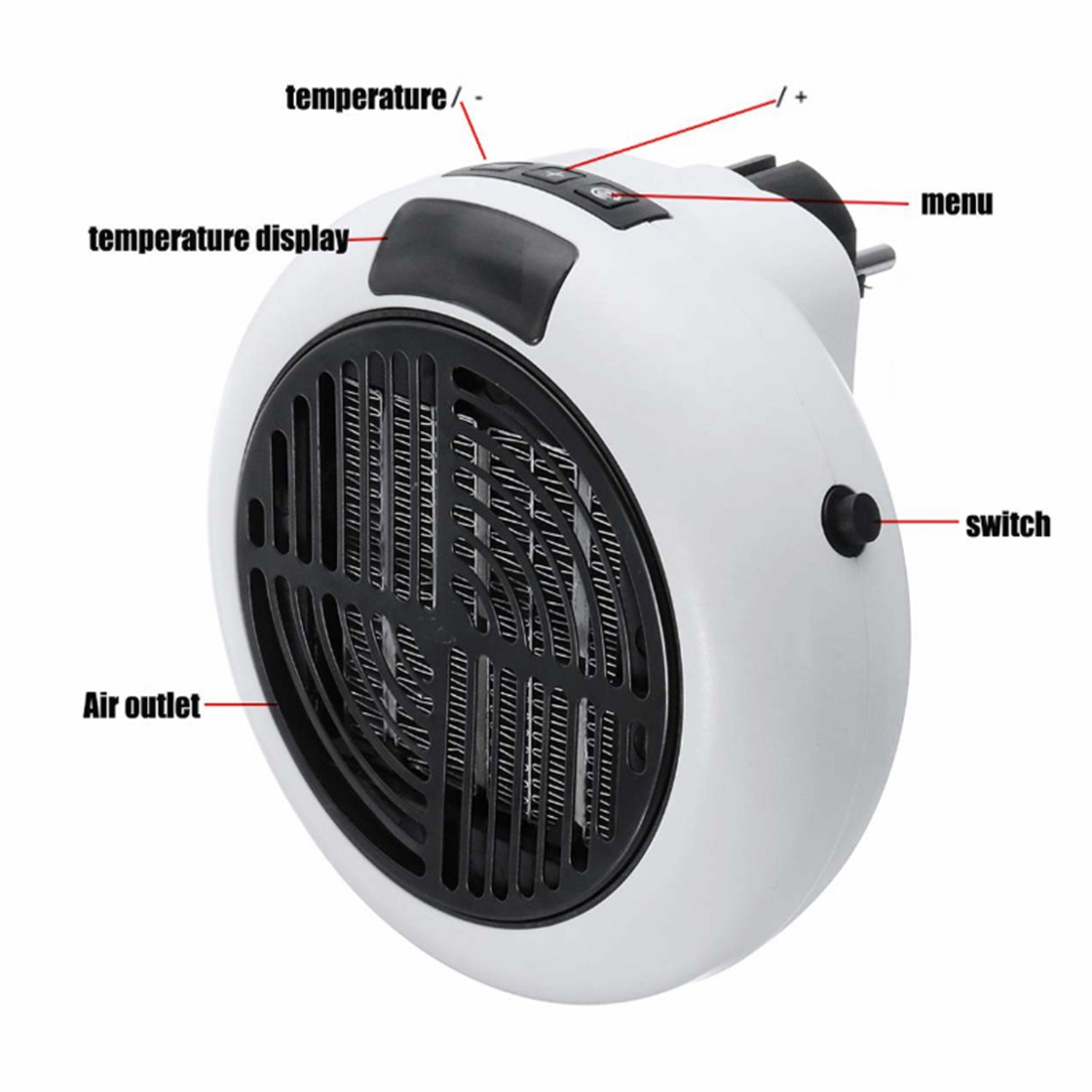 6117 Portable Heater 900W used in rooms, offices and different-different departments DeoDap