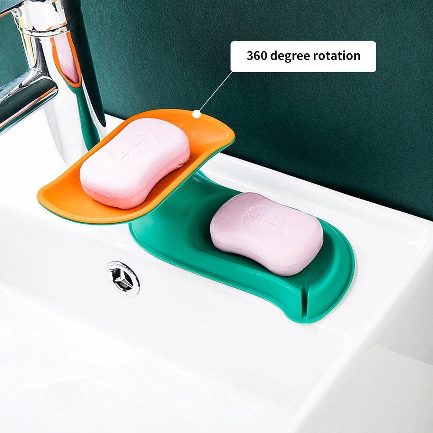 4858C Plastic Double Layer Soap Dish Holder| Decorative Storage Holder Box for Bathroom, Kitchen, Easy Cleaning ,Soap Saver. DeoDap