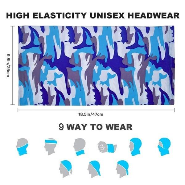 1357 Multifunctional Unisex Neck Gaiter Headband for Dust & Sun Protection Headwear DeoDap