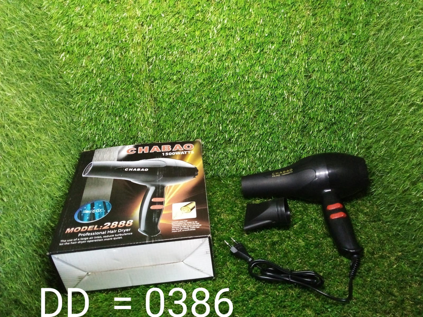0386 1500 Watts Professional Hair Dryer 2888 (Black) DeoDap