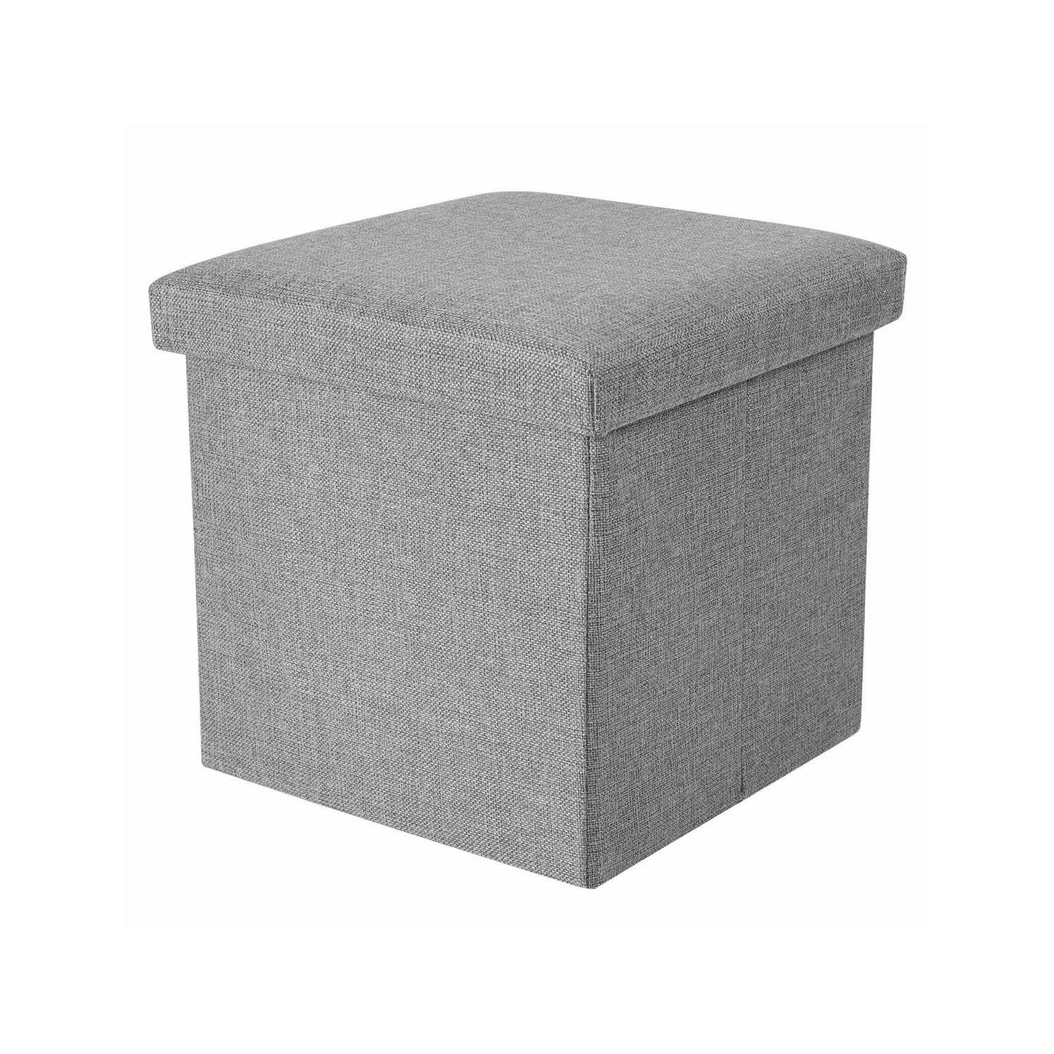 4986 Living Room Cube Shape Sitting Stool with Storage Box. Foldable Storage Bins Multipurpose Clothes, Books, and Toys Organizer with Cushion Seat (multicolor ) DeoDap