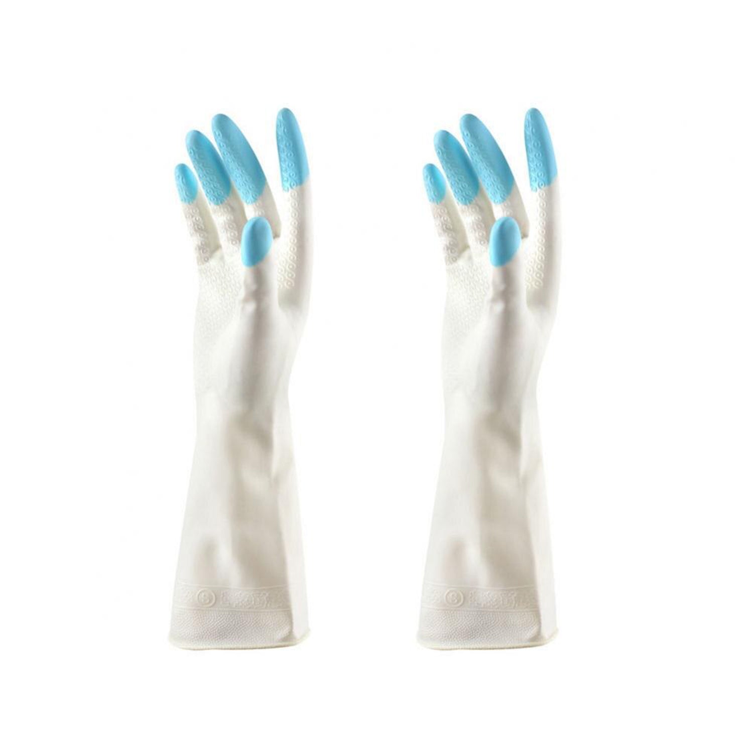 4934 Reusable Rubber Latex PVC Flock lined Elbow Length Hand Gloves cleaning gloves DeoDap