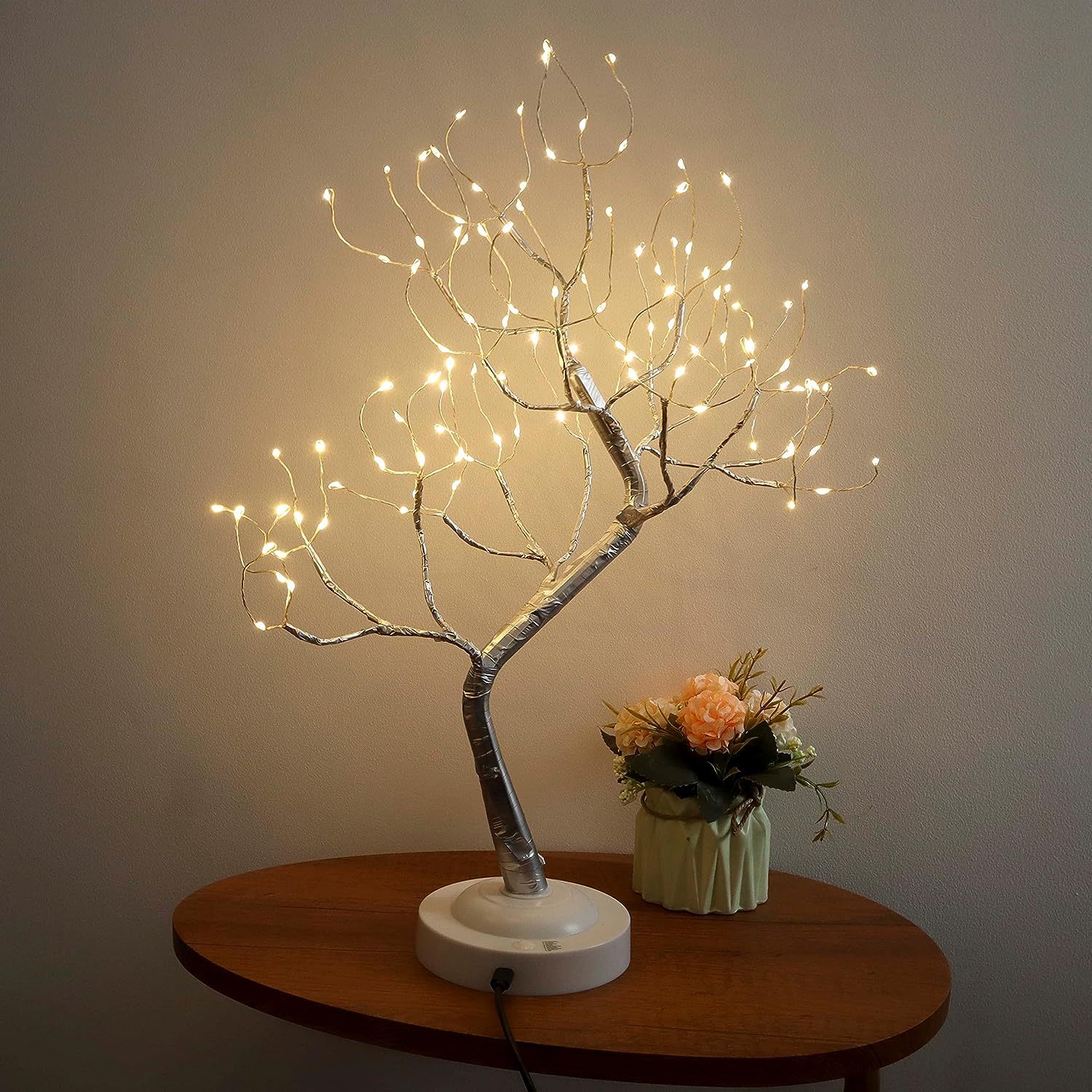 9391 108 LED Birch Tree Lights Artificial Tabletop Fairy Tree Lamp Eight Lighting Modes USB or Battery Operated with Timer Decor for Bedroom Living Room Wedding Christmas Easter