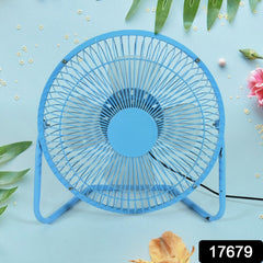 17679 Big USB Table Desk Personal Metal Electronic Fan, Compatible with Computers, Laptops, Student Dormitory, Suitable For Office, School Use (1 Pc)