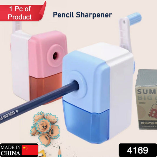 4169 Pen Pencil Sharpener | Simple Student Office Pencil Sharpener | Fashionable and Convenient Non-Slip Base Pencil Sharpener，Lightweight Manual Sharpener, Non-Slip Handle (1 Pc)