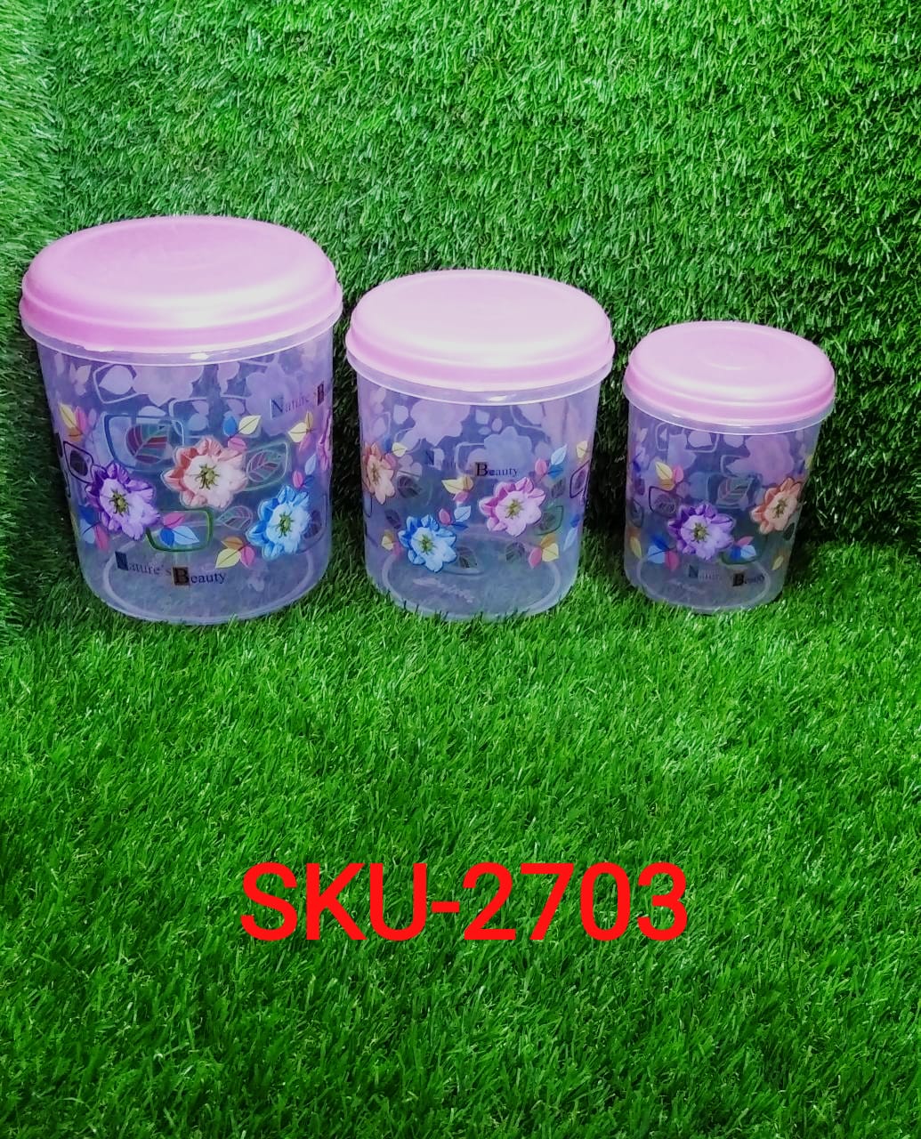 2703 3 Pc Storage Container used in all kinds of places including household and offices for storing stuffs and items etc. DeoDap