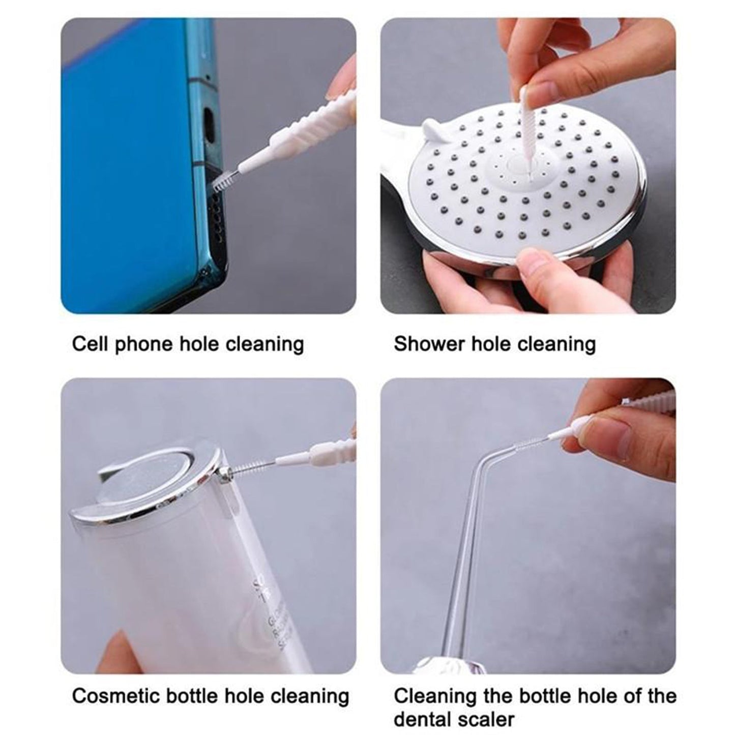 4985 10pcs Shower Nozzle Cleaning Brush, Reusable Multifunctional Shower Head Anti-Clogging Small Brush DeoDap
