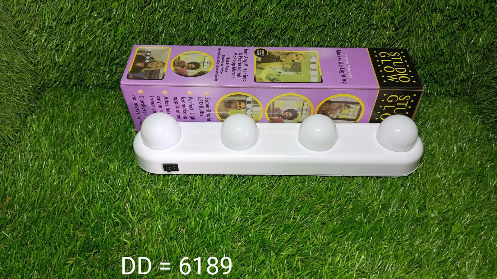6189 Glow Make Up Light Portable Cosmetic Kit Battery Powered Mirror Lighting Super Bright DeoDap