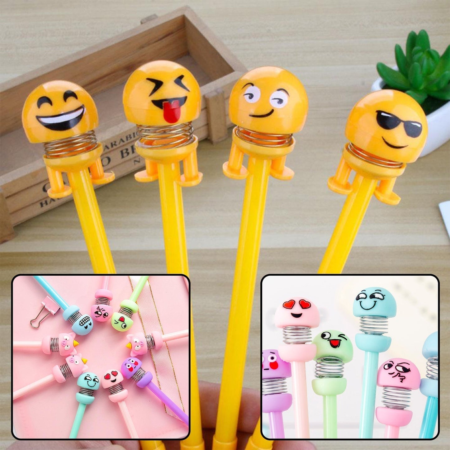 4771 Emoji Pen and Emoji Pencil Used by kids for writing and playing purposes etc. DeoDap