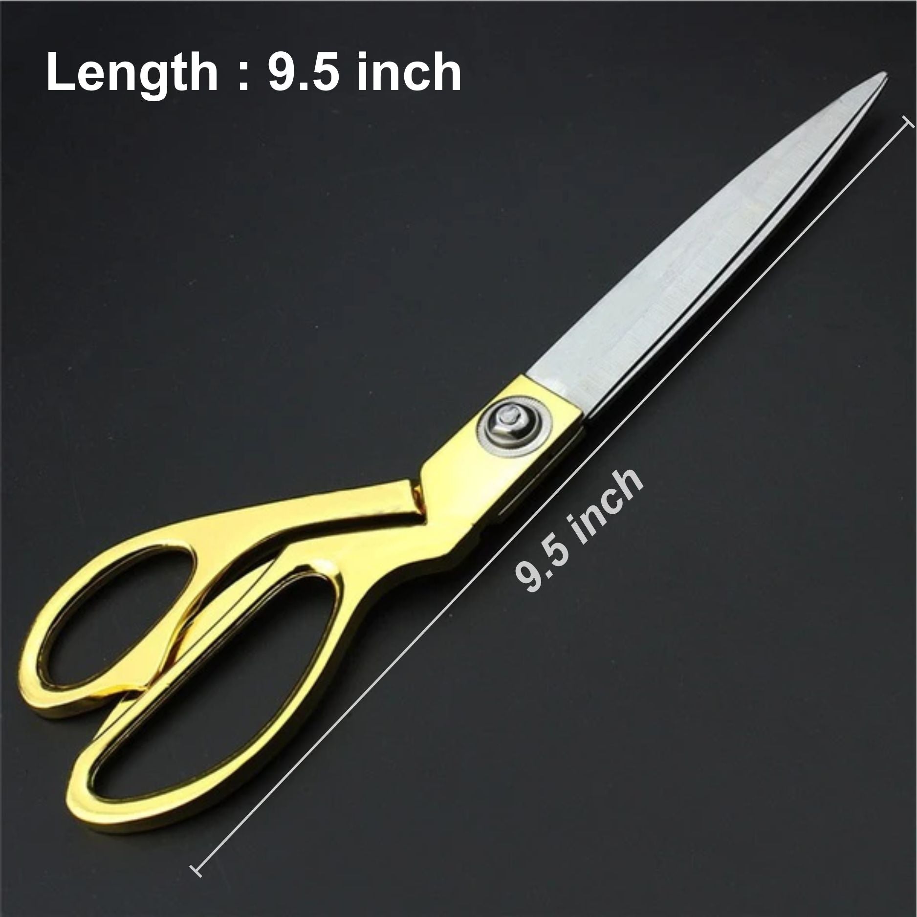 1547 Stainless Steel Tailoring Scissor Sharp Cloth Cutting for Professionals (9.5inch) (Golden) DeoDap
