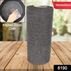 8190 Durable Kitchen Scrub Cloth, Microfiber Cleaning Cloth Roll, Kitchen Wear-Resistant Cloth 20×22cm, Multipurpose Cleaning Cloths for Kitchen (1pc)