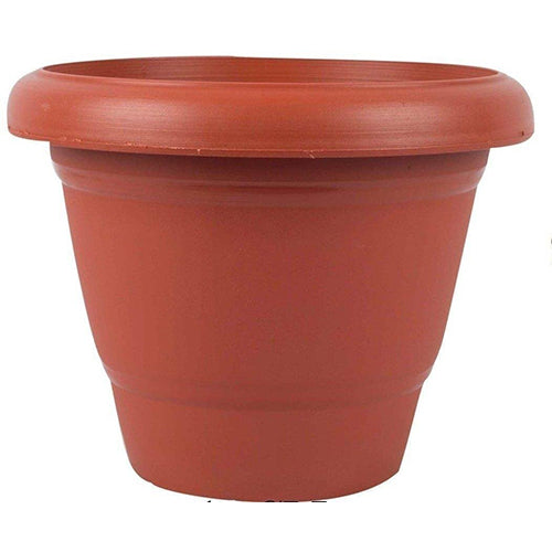 0822 Garden Heavy Plastic Planter Pot/Gamla  (Brown, Pack of 1) DeoDap