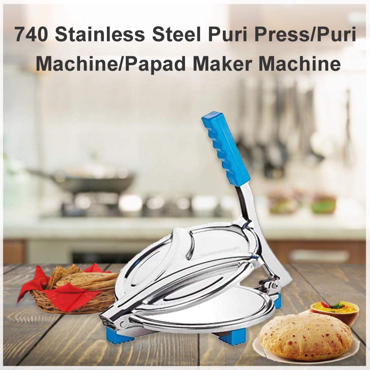 740 Stainless Steel Puri Press/Puri Machine/Papad Maker Machine DeoDap