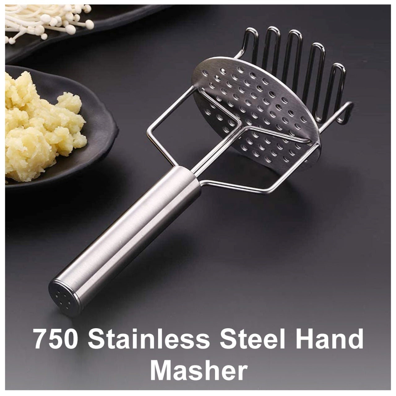 750_Stainless Steel Hand Masher (Mash for Dal/Vegetable/Potato/Baby Food/pav bhaji) DeoDap