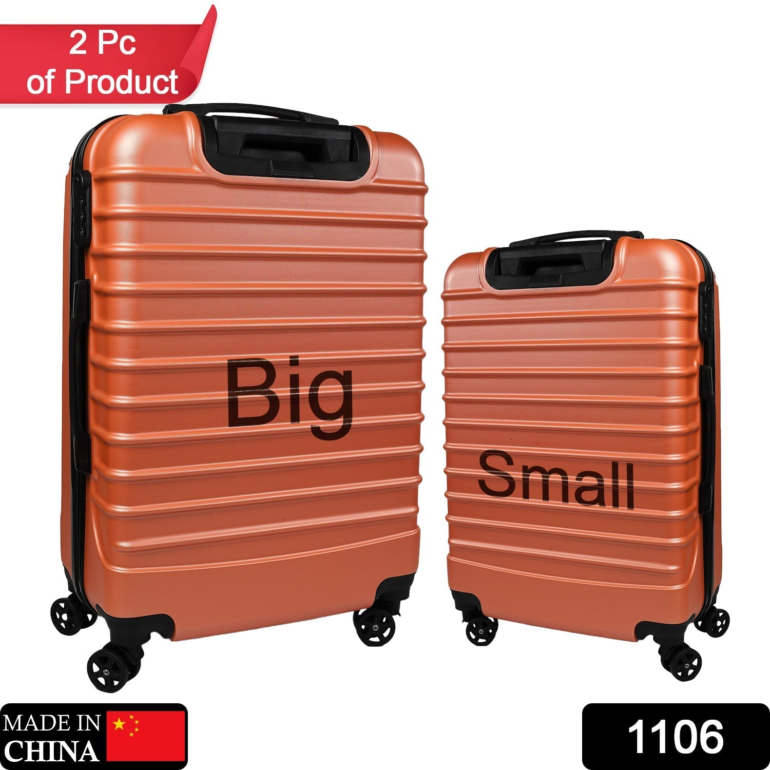 1106 Luxury Traveling bag 4 Spiner Wheel Trolley Bag Large Bag Store Extra Luggage In Bag For Traveling Use Large Bag  ( Set of 2 Pc ) DeoDap