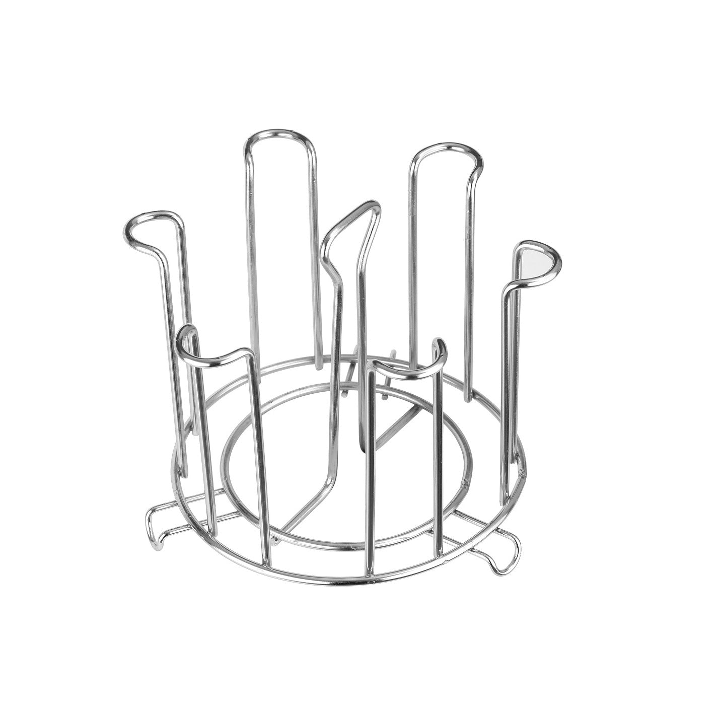 2741 SS Round Glass Stand used for holding sensitive glasses and all present in all kinds of kitchens of official and household places etc. DeoDap