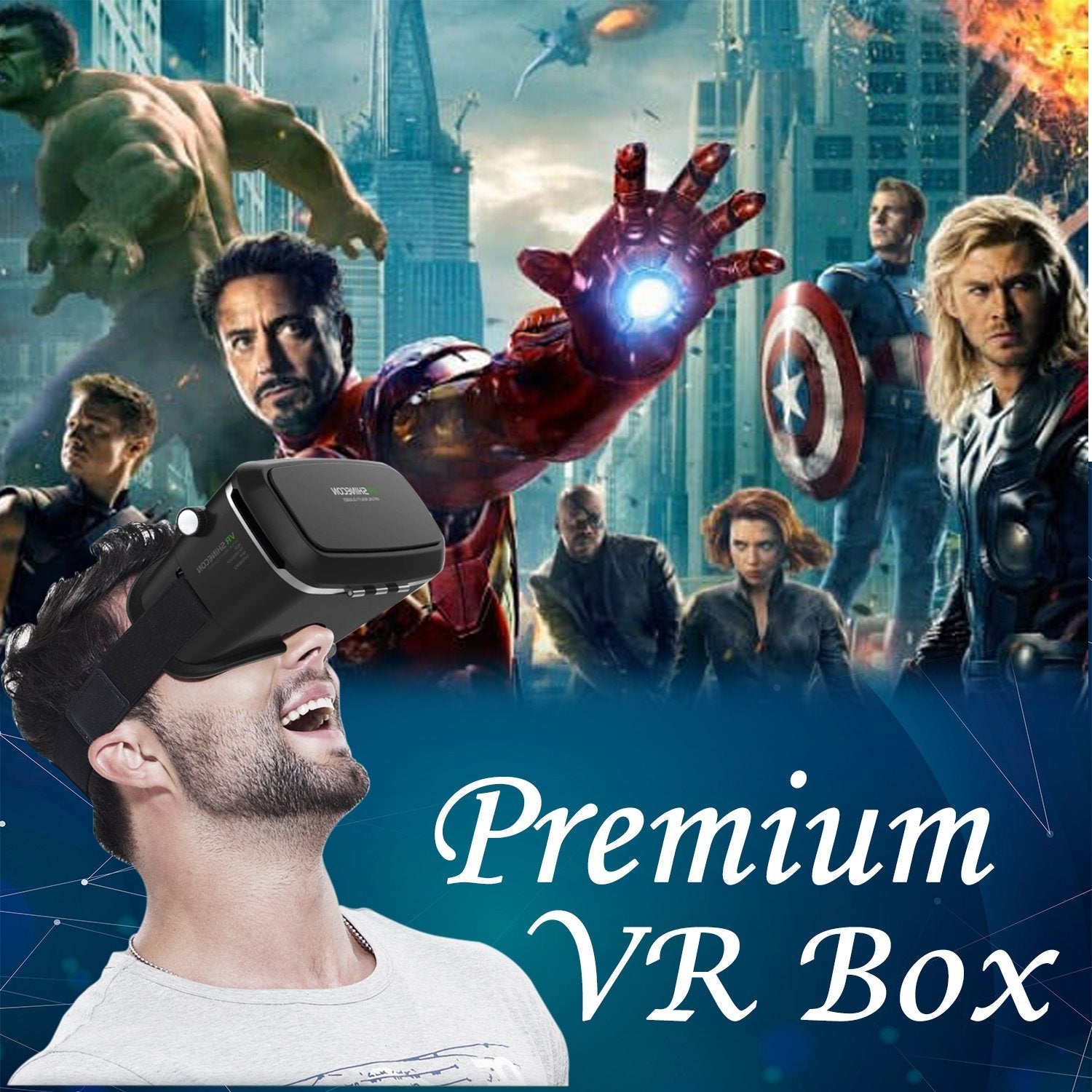 1447 VR Pro Virtual Reality 3D Glasses Headset DeoDap