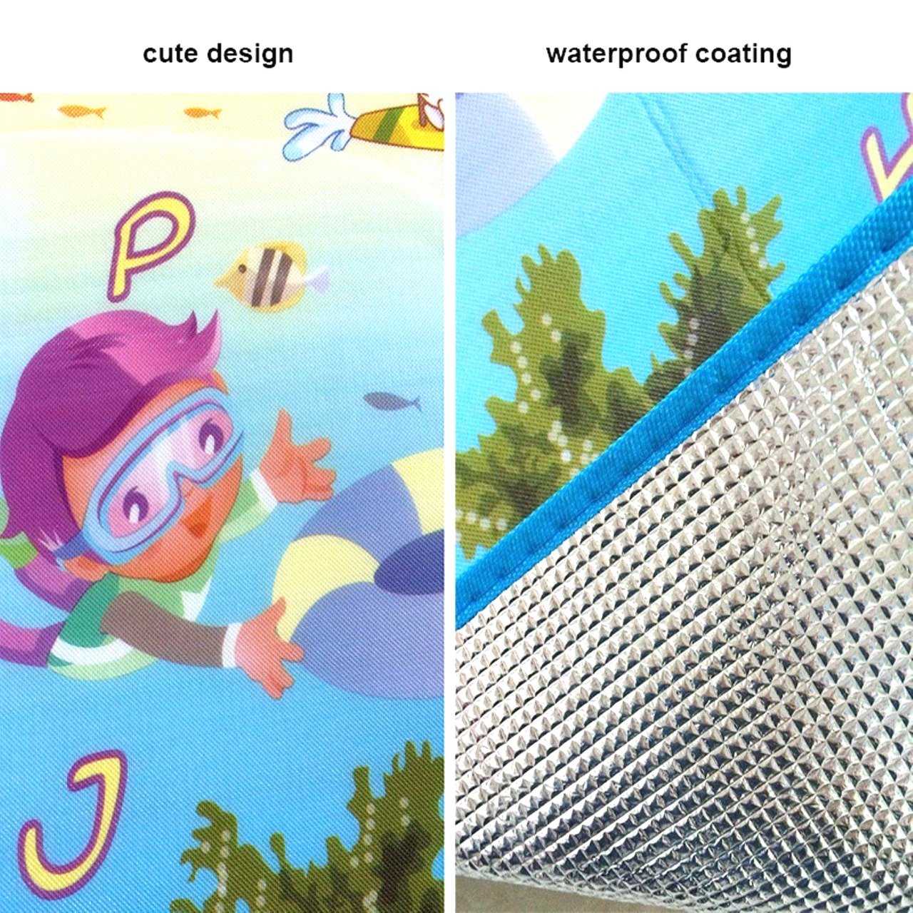 1200 Waterproof Single Side Baby Play Crawl Floor Mat for Kids Picnic School Home (Size 180 x 115) DeoDap